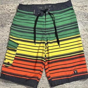 Univibe Kids Size 12 Striped Swim Trunks (Un-lined)